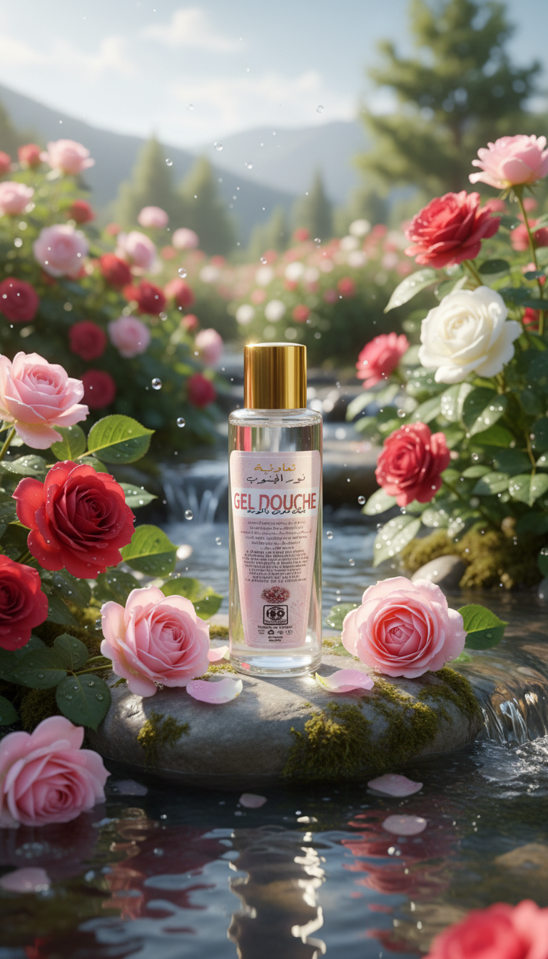 gel douche soyeux à la rose
