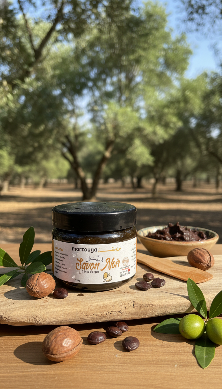 savon noir à l'huile d'argan