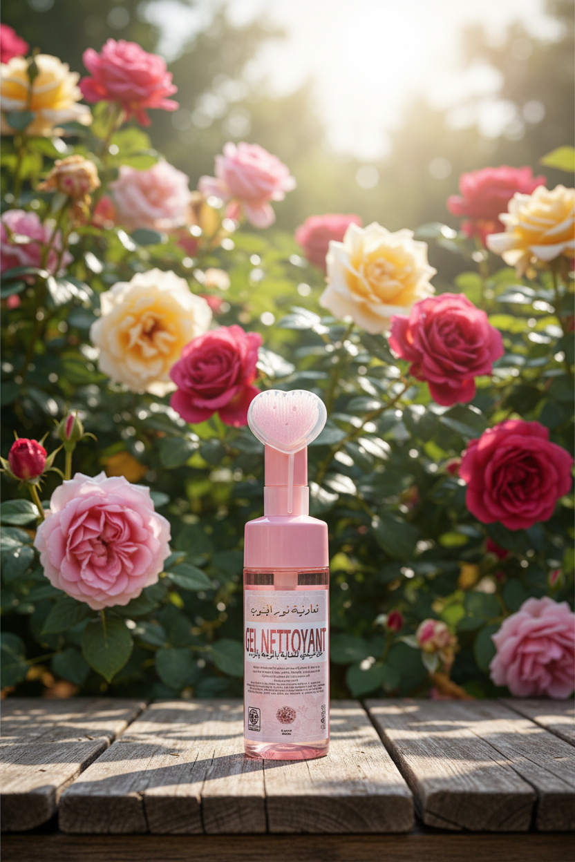 gel nettoyant doux à la rose de m’gouna