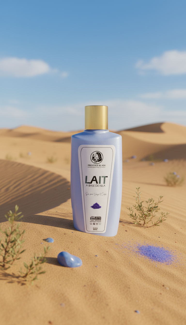 lait corporel à la nila bleue du sahara
