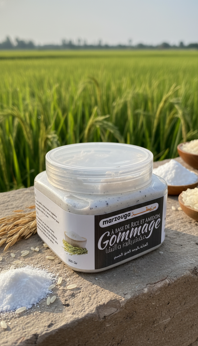 gommage visage Éclaircissant au riz et à l’amidon