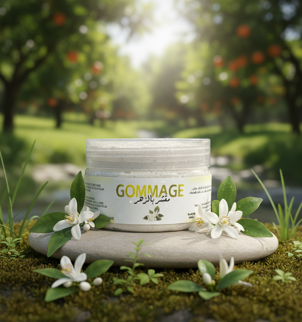 gommage corps relaxant à la fleur d'oranger