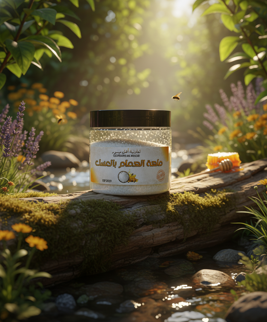 sel de bain au miel pur