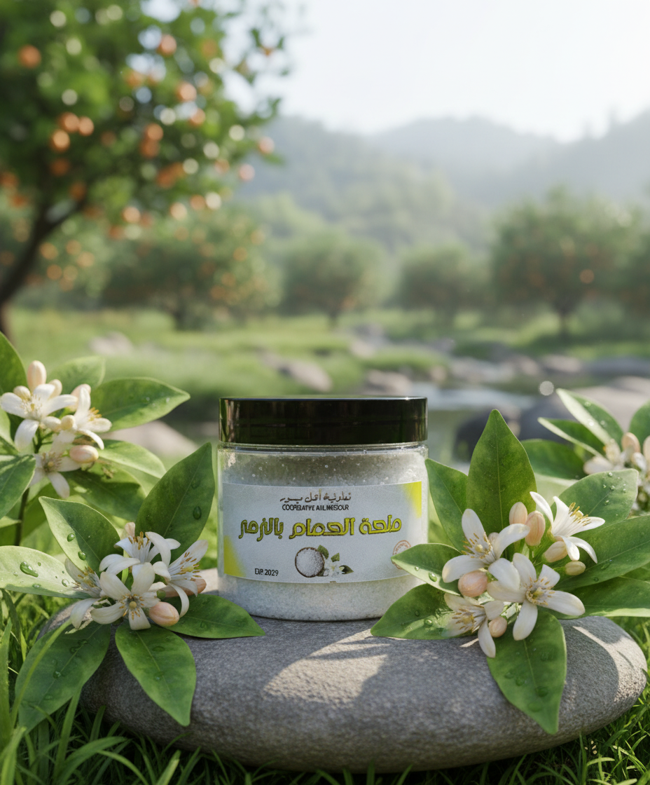 sel de bain à la fleur d'oranger