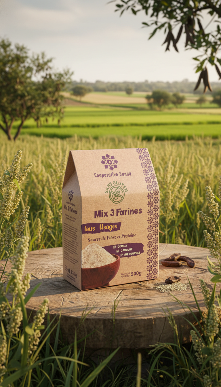 mix 3 farines tout usage (quinoa, caroube, riz complet)