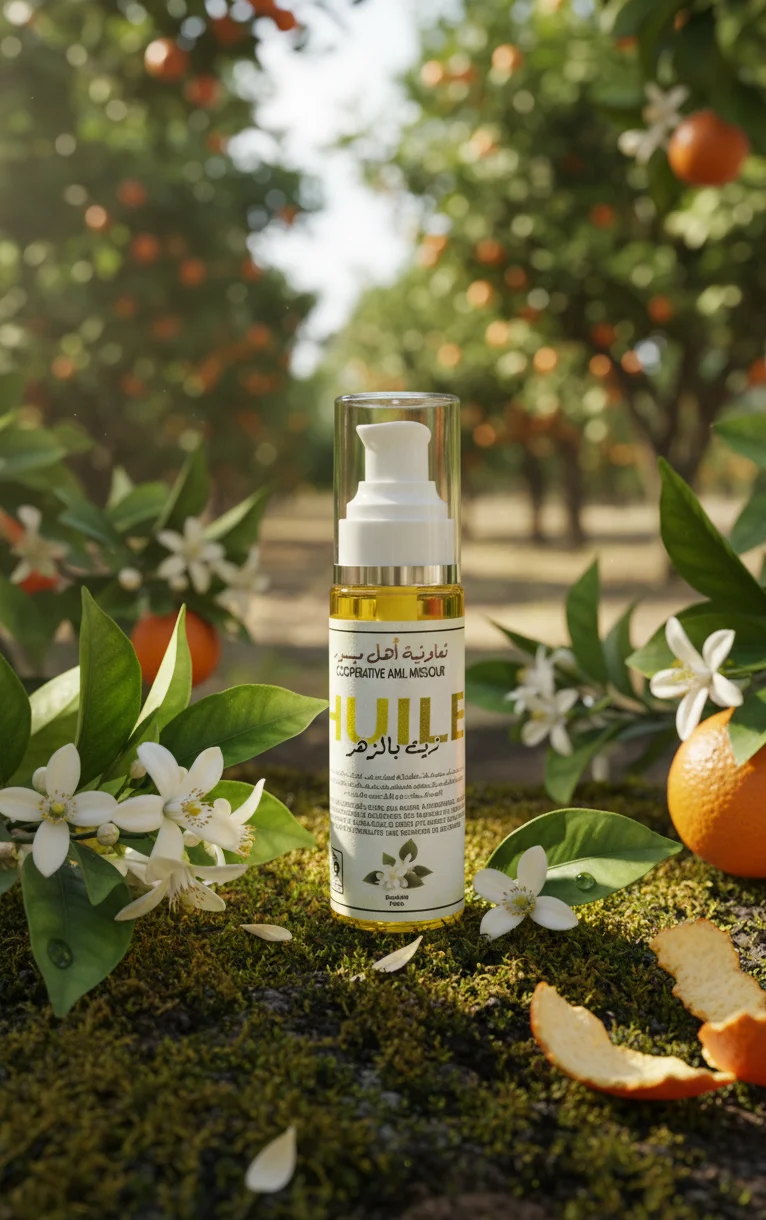 huile de massage à la fleur d’oranger